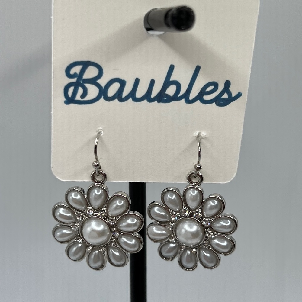 Baubles Silver Floral Dangle EarringsEarrings $12 or bundle 3 for $20